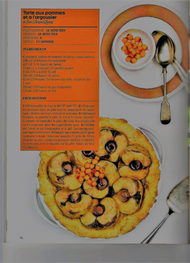 Tarte aux pommes et à l'argousier Tarte aux pommes et à l'argousier